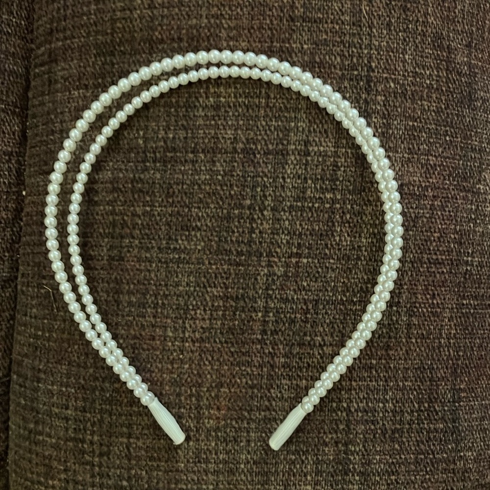 Chic Double Row Pearl Headband